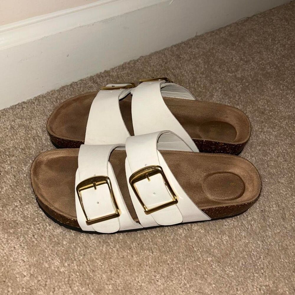 Time-and-tru Women's White Sandals